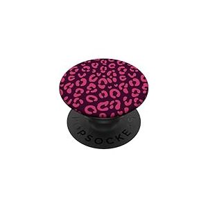Imprim&eacute; l&eacute;opard l&eacute;opard Violet fonc&eacute; Rose Y2K PopSockets PopGrip Adh&eacute;sif