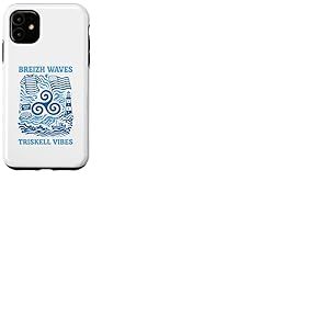 Bretagne Triskell Identit&eacute; Bretonne Oc&eacute;an Symbole Breton Coque pour iPhone 11