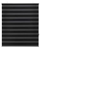 Blindecor Store Enrouleur sur Mesure Nuit et Jour - Polyester - Couleur Noire - 80 x 250 cm (Largeur x Hauteur) - Dimensions du Tissu : 77 x 245 cm - Store de Nuit et Jour