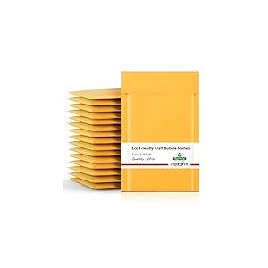 FU Global # 000 10,2 x 20,3 cm Kraft Bubble Mailers Lot de 50 enveloppes &agrave; bulles