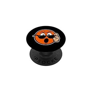 Expression Drôle Visage Cartoon Regard Surpris Style Humour PopSockets PopGrip Adhésif