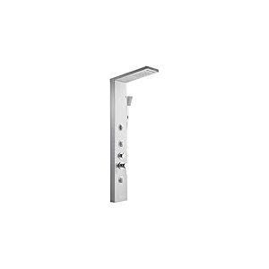 VEVOR Colonne de douche avec pommeau de douche effet pluie, système de panneau de douchette mural en acier inox brossé, robinet 5 fonctions, avec 3 jets corporels, douchette à main et bec de baignoire