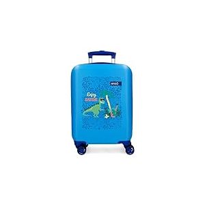 Enso Dino Valise Cabine Bleue 33 x 50 x 20 cm Rigide en ABS avec Serrure &agrave; Combinaison lat&eacute;rale 28,4 L 2 kg 4 Roues Doubles Bagage &agrave; Main Bleu, Bleu, 33 x 50 x 20 cm, Valise Cabine
