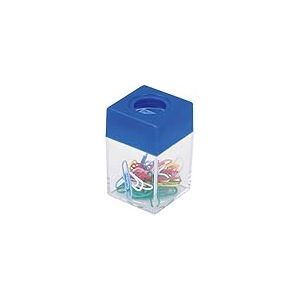 D.RECT Distributeur de Trombones Magnétique – Boîte Carrée avec 100 Trombones Colorés – Rangement Pratique pour Bureau, Maison ou École
