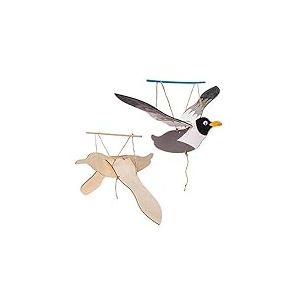 Baker Ross Kits de marionnettes en forme de mouettes en bois (lot de 3) - Loisirs créatifs et activités de vacances pour enfants AW446