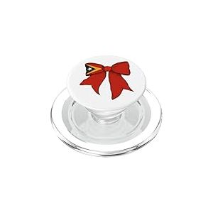 Timor-Leste Timor Oriental Timor Oriental Pride Girl Coquette Bow PopSockets PopGrip pour MagSafe