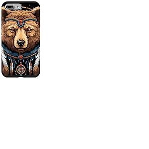 Attrape-r&ecirc;ves Ours Indien Tribal Plume boh&eacute;mien Coque pour iPhone 7 Plus/8 Plus