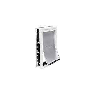 PetSafe Porte en Plastique pour Chien et Chat, Grande Taille, pour Animaux jusqu'à 45,4 kg, à Peindre, Installation Facile, Housse de sécurité Incluse, à Installer dans Les Portes ou Murs intérieurs