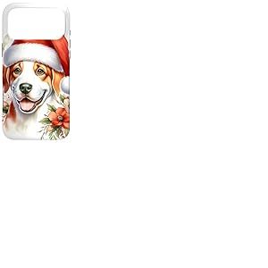 Illustration Aquarelle Chien Porcelaine de No&euml;l Coque pour iPhone 17 Pro Max