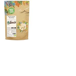 Wholefood Earth Noix de cajou enti&egrave;res bio - 1 kg - Crues - Sans OGM - V&eacute;ganes - Riches en fibres - Source de prot&eacute;ines - Certifi&eacute;es biologiques
