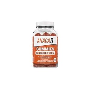 ANACA 3 - Gummies Perte De Poids - Complément Alimentaire Sans Sucres - Métabolisme Des Macronutriments - Guarana, Chicorée, Zinc & Chrome - Programme Perte de Poids 30 Jours - 60 Gummies