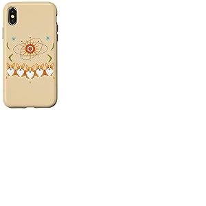Corgi Pack Mid Century Modern. Chien Atomic Starburst Coque pour iPhone X/XS