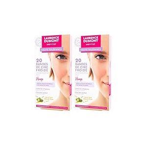 LAURENCE DUMONT INSTITUT 20 bandes de cire froide Visage Tous types de peaux : Peau lisse et douce (Lot de 2)