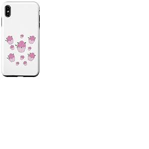 Illustration Mignonne du d&eacute;sert Rose Cupcakes et Roses Coque pour iPhone XS Max