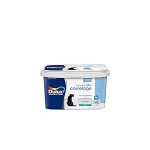 Dulux Valentine Simple & Déco Peinture intérieure de Rénovation - Pour vos carrelages en faïence, verre et porcelaine - Couleur : Gris Perle Satin - 2L - 5329865