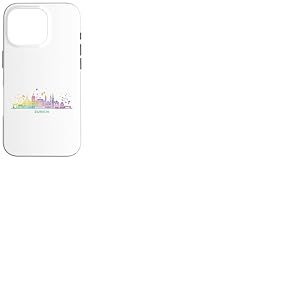 Zuricher Skyline Paysage Urbain coloré Zurich Coque pour iPhone 16 Pro