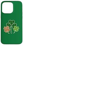 Trois tr&egrave;fles l&eacute;opard Buffalo Plaid Tr&egrave;fle St Patrick Day Coque pour iPhone 15 Pro Max