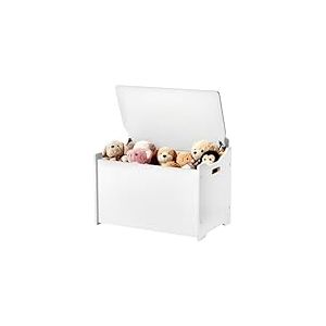VEVOR Banc de rangement pour enfants, 597x368x545 mm, coffre &agrave; jouets en bois avec dossier et charni&egrave;re de s&eacute;curit&eacute;, grande bo&icirc;te de rangement pour tout-petits pour salle de jeux, salon, entr&eacute;e, blanc