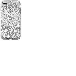 Gris Mandala Fleur Motif Floral Boh&egrave;me Chic Coque pour iPhone 7 Plus/8 Plus