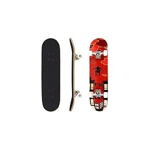 Hikole Skateboard Complet Planche à roulettes en Bois 79x20cm en érable Canadien de 31 Pouces,Roues 86A pour débutants Enfants et Adultes