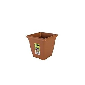 Tildenet Growers Choice FPSQ26-T Pot de Fleurs carré en Terre Cuite Capacité 9 l 100% Plastique recyclé 25,5 cm