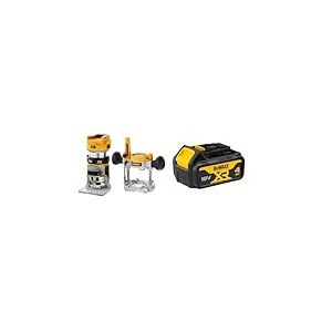 Dewalt DCW604NT fraise combinée sans fil (fraise supérieure et de bord) & Batterie XR 18V 4 Ah Li-Ion - DCB182-XJ - Compatible Avec Tous Les Outils XR 18V Bricolage et Jardin DEWALT