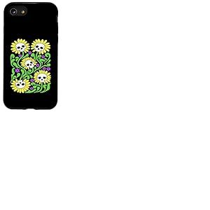 Fleurs Sauvages effrayantes pour Halloween - Crânes de Fleurs Sauvages Coque pour iPhone SE (2020) / 7/8