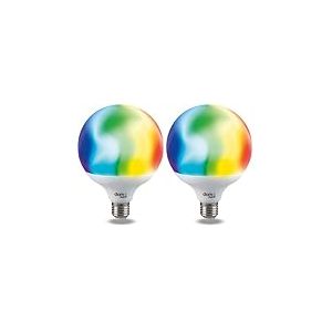 Beghelli - Ampoule LED Smart GLOBO E27 14W RGB-CCT WiFi, Compatible avec Alexa, Application Domotique, R&eacute;glage des Couleurs et de l'Intensit&eacute;, Commande Vocale, Installation Facile, 1 Unit&eacute;, Blanc
