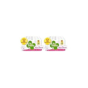 Le Trèfle Maxi Douceur - Papier toilette - 36 Maxi Rouleaux : 72 Rouleaux Classiques – Double épaisseur (Lot de 2)