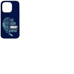 Eat Sleep Hockey Repeat Gamer Kid Teen Hockey Player Gaming Coque pour iPhone 15 Pro
