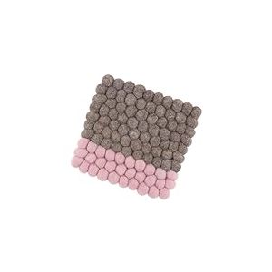 cilio Lana Due Dessous de Plat en Feutre Lavable en Laine de Mouton pour casseroles Chaudes, Assiettes, moules et poêles, résistant à la Chaleur jusqu'à 100 °C, Boules de Feutre, 21 × 21 cm, carré,