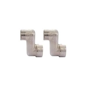 SOMATHERM FOR YOU, Raccord excentr&eacute; 30mm MF 1/2" (15x21) en laiton nickel&eacute; pour radiateurs, facilite l'installation, compense les &eacute;carts, durable et r&eacute;sistant &agrave; la corrosion (Lot de 2)