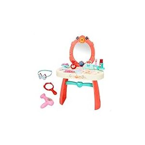 ColorBaby, Coiffeuse avec lumière et Son, Princesses, avec Accessoires, beauté Enfant, Jeu de Maquillage, Table de Maquillage pour Fille, Jouet pour Fille 3 Ans (47378)