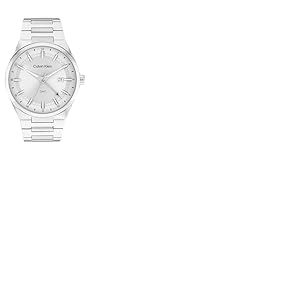 Calvin Klein Montre &agrave; Mouvement Quartz &agrave; Trois Aiguilles avec Calendrier pour Homme Collection DISTINGUISH avec Bracelet en Acier Inoxydable