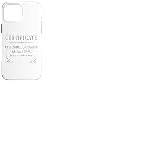 Certificat Cliffside Bootcamp &mdash; &Eacute;dition Party & Vegas 2025 Coque pour iPhone 16 Pro Max