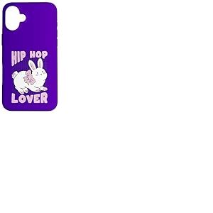 Lapin Hip-hop Amoureux Kawaii Mignon dr&ocirc;le Coque pour iPhone 16 Plus
