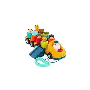 Battat - Bus qui tourne - Bus et personnages jouets - Jouet de développement pour tout-petits et enfants - Tirer pour faire tourner - 18 mois et +