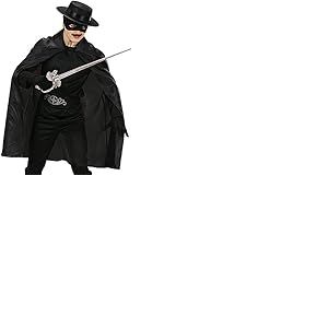 W WIDMANN MILANO Party Fashion - Cape enfants, circa 100 cm, Diable, Sorcier, Zorro, Carnaval, Halloween