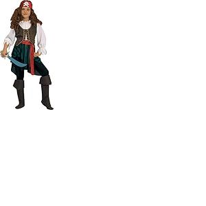 Ciao Costume Pirate des Caraïbes pour Fille (Taille 9-11 Ans) avec épée, Marron/Rouge/Noir, Fille