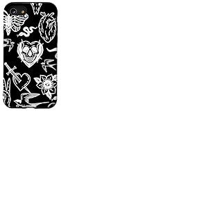 tatouage humain cœur serpent papillon dague noir gothique halloween Coque pour iPhone SE (2020) / 7 / 8
