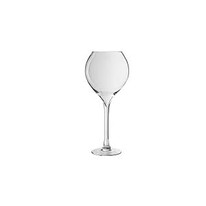 DRW Vase de table en verre avec pied transparent 18,5 x 18,5 x 42 cm