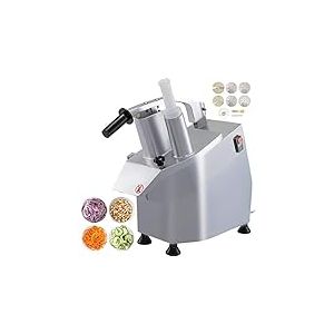 VEVOR Coupe-l&eacute;gumes Spirale &eacute;lectrique 270tr/min, coupe-l&eacute;gumes Mandoline 550W, Vegetable Cutter avec 6 disques de coupe, robot de cuisine commercial