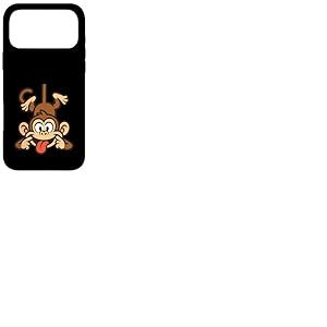Dr&ocirc;le de Singe Suspendu &agrave; l'envers en tirant la Langue Coque pour iPhone 17 Pro Max
