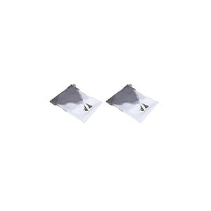 Douceur d'Intérieur, Paire de Voilages à Passants (2 x 60 x 90 cm) Duo Blanc/Gris, Voile Bicolore (Lot de 2)