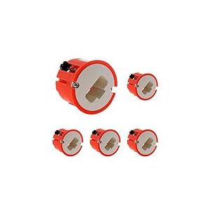 Zenitech Boîte DCL Applique Murs Creux Placo Ø54mm (Lot de 5) - Orange - Modern - Montage au mur