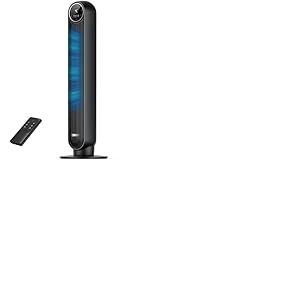 Dreo 20dB ventilateur colonne silencieux, Vitesse 7,6 m/s - Oscillant &agrave; 90&deg; ventilateurs tour pour chambre, 92 cm de haut, T&eacute;l&eacute;commande incluse, 4 vitesses, 4 modes, minuterie 8H, Noir - Nomad One