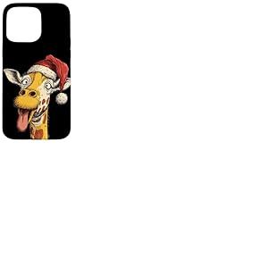 Superbe Costume de Girafe avec Chapeau de P&egrave;re No&euml;l Coque pour iPhone 15 Pro Max