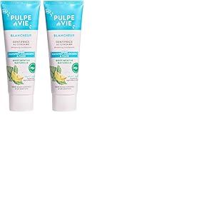 Pulpe de Vie - Dentifrice Blancheur BIO Minter Is Coming 75ml - Anti-gaspi ! Citron - Go&ucirc;t Menthe - 99,5% d'Actifs Naturels - Prot&egrave;ge Dents et Gencives. (Lot de 2)