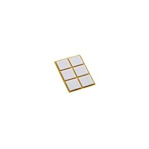 Metafranc 645216 Lot de 6 patins en feutre autocollants Blanc 32 x 32 mm Protection efficace de vos meubles et chaises pour sols délicats
