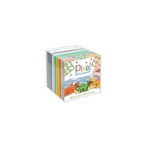 Pixel P29024 - Kit de Bricolage Dinosaure, système d'assemblage comme Loisir créatif pour Enfants à partir de 6 Ans, boîte de Cubes avec Motifs et carrés de Pixels, Centre